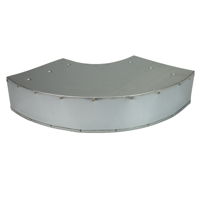 Bøj 90 grader 220x80 mm vandret til kanalføring