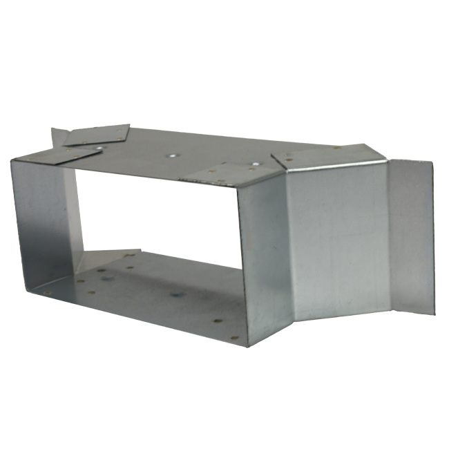 Sidetilslutning 220x80 mm til rektangulære kanaler