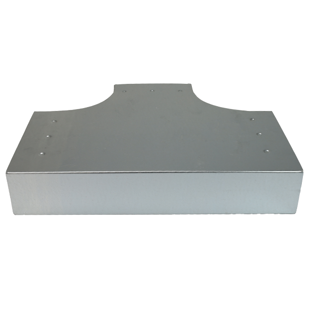 T-stykke 90 grader 220x80 mm - 220x80 mm til kanalføring