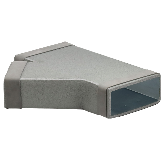 Thermoduct T-stykke 45 grader 220x80 - 170x80 til kanalføring