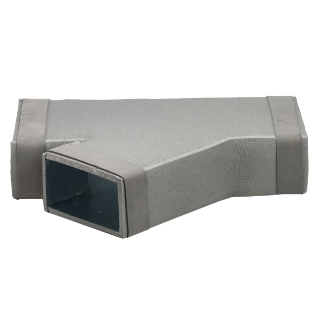 Thermoduct T-stykke 45 grader 220x80 - 170x80 til kanalføring