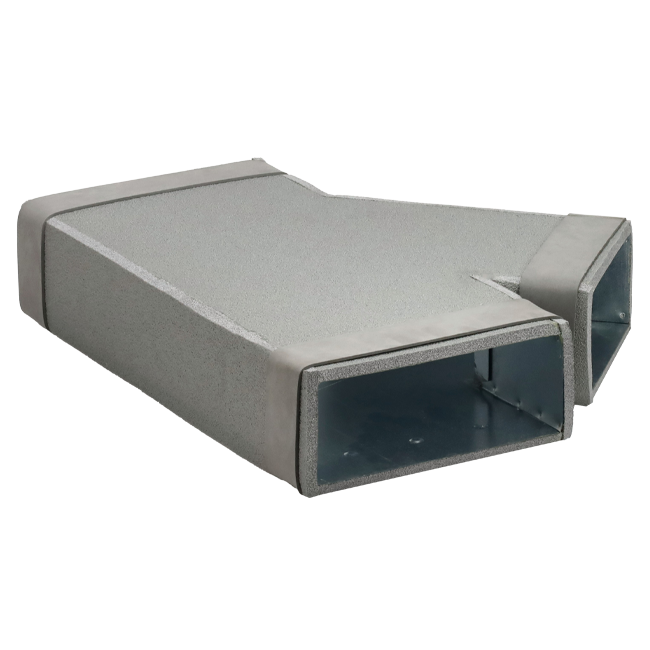 Thermoduct T-stykke 45 grader 220x80 - 170x80 til kanalføring