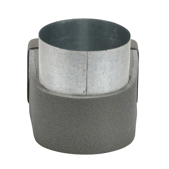 Thermoduct-vinkel 170 mm x 80 mm til diameter 160 mm til kanalføring