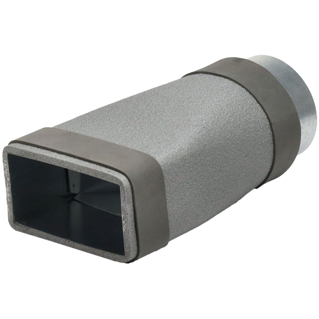 Thermoduct-reduktion 170x80 til diameter 150 mm til kanaler