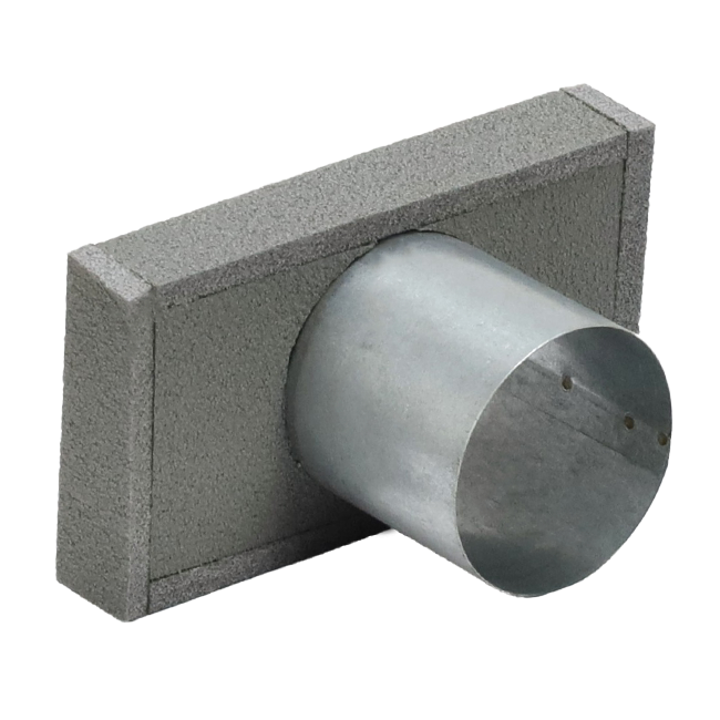 Thermoduct-cover 170x80 med tilslutningsdiameter 80 mm til kanaler