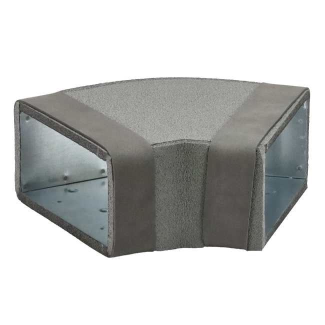 Thermoduct pour-in bøjning 45 grader 220x80 mm vandret