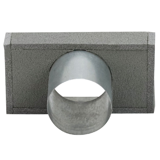 Thermoduct-endekappe 220x80 mm med tilslutningsdiameter 80 mm