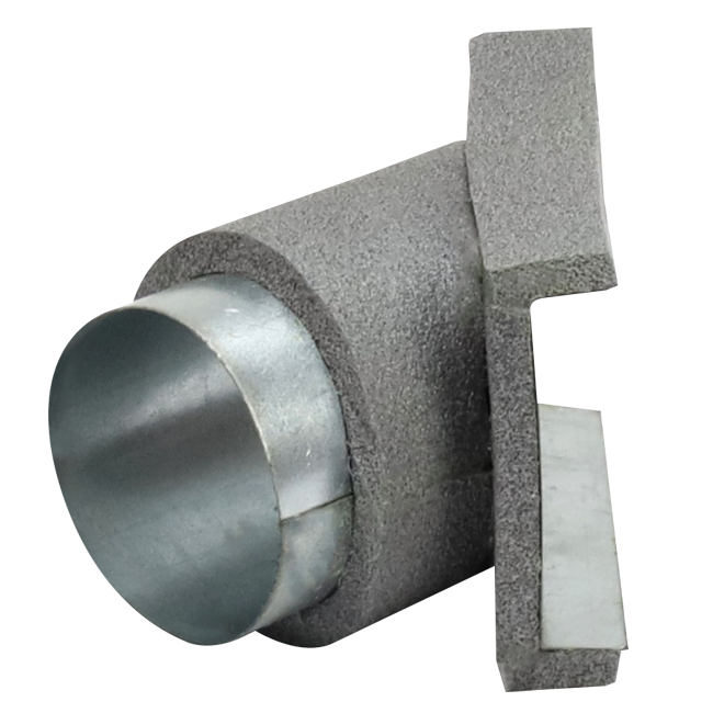 Thermoduct 45-graders gren 80 mm