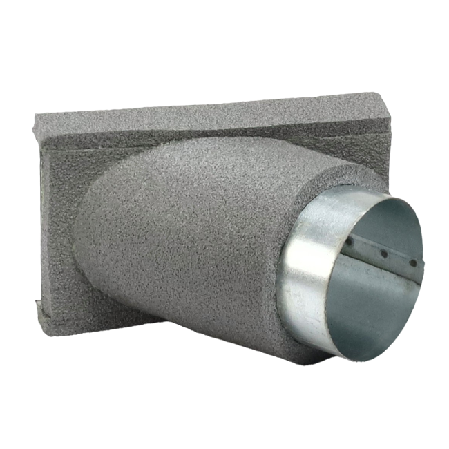 Thermoduct 45-graders gren 80 mm
