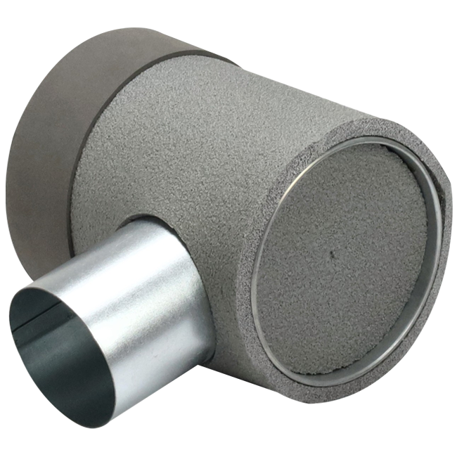 Thermoduct-skot diameter 125 mm H=80 mm enkelt med hul til tunnelkonstruktion