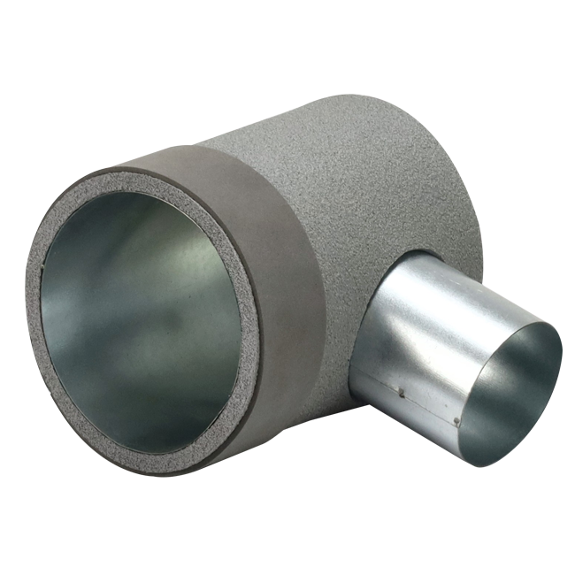 Thermoduct-skot diameter 125 mm H=80 mm enkelt med hul til tunnelkonstruktion