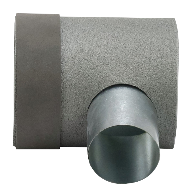 Thermoduct-skot diameter 125 mm H=80 mm enkelt med hul til tunnelkonstruktion