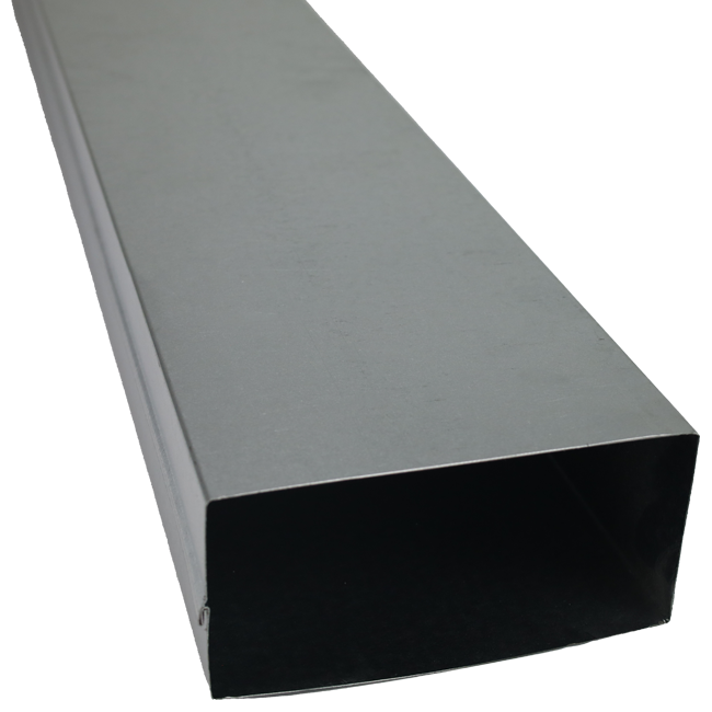 Galvaniseret indstøbt kanal 220x80 mm efter længde 1500 mm
