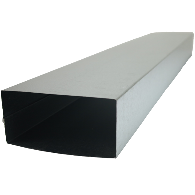 Galvaniseret indstøbt kanal 220x80 mm efter længde 1500 mm