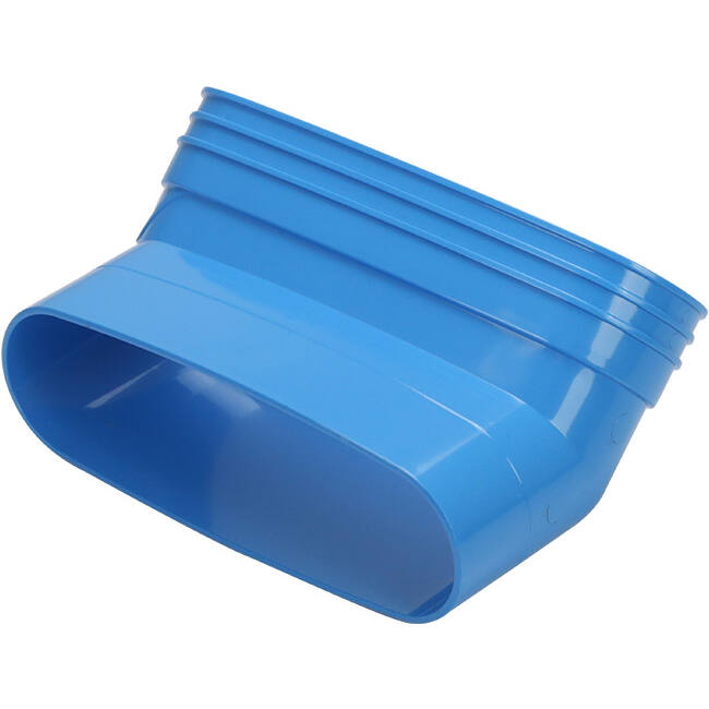 Wavin Ventiza Bøjning 45 grader PVC oval 235x80 mm lodret M/S
