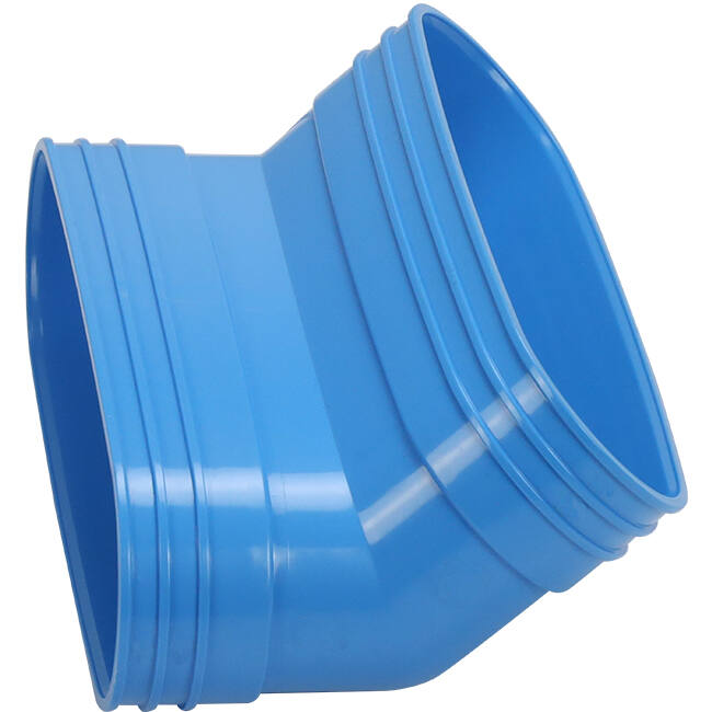 Wavin Ventiza Bøjning 45 grader PVC oval 195x80 mm lodret M/M