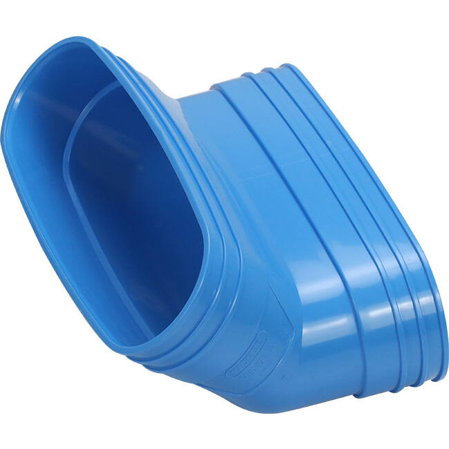 Wavin Ventiza Bøjning 45 grader PVC oval 195x80 mm lodret M/M