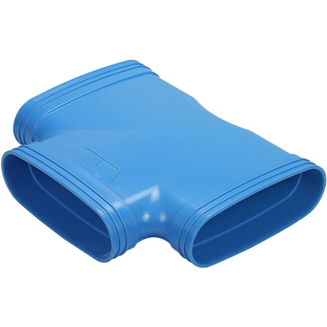 Wavin Ventiza T-stykke 90 grader PVC oval 195x80 mm M/M/M