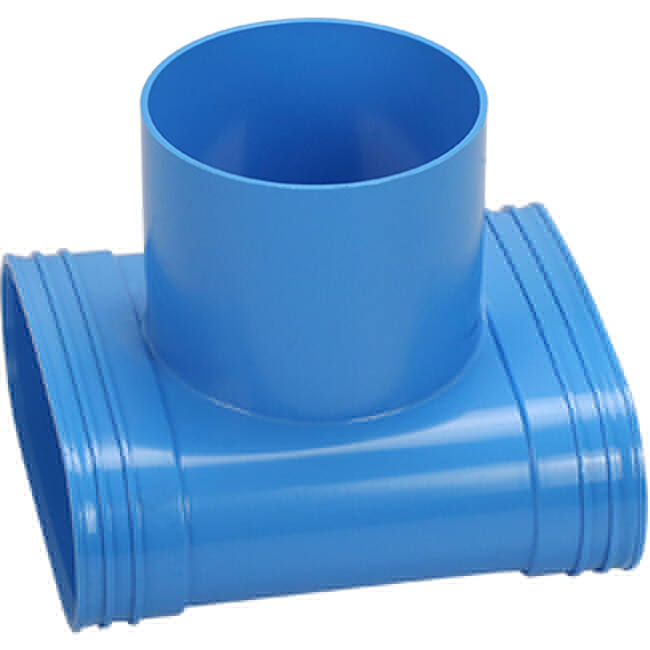 Wavin Ventiza T-stykke PVC ovalt 195x80x50 mm med diameter 125 mm M/M/M