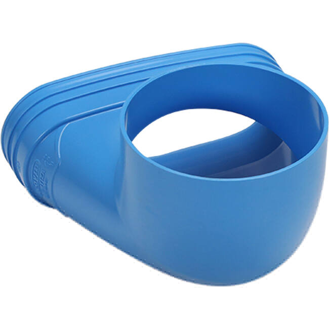 Wavin Ventiza Endestykke 90° grader PVC oval 195x80x100 mm med diameter 125 mm M/M