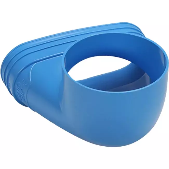 Wavin Ventiza Endestykke 90 grader PVC oval 195x80x70 mm med diameter 125 mm M/M