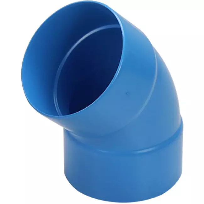 Wavin Ventiza 45 grader Bøjning PVC rund med diameter 80 mm M/M