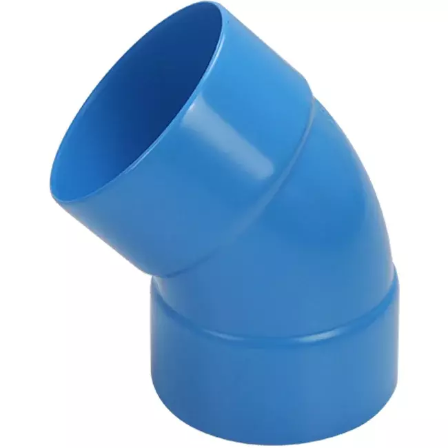 Wavin Ventiza 45 grader Bøjning PVC rund med diameter 80 mm M/M