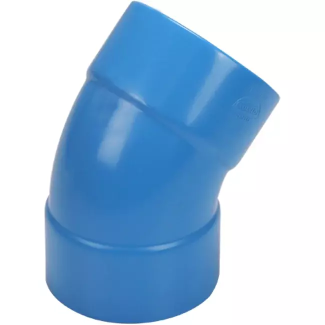 Wavin Ventiza 45 grader Bøjning PVC rund med diameter 80 mm M/M