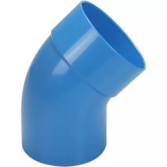 Wavin Ventiza 45 grader bøjning PVC rund med diameter 160 mm M/S
