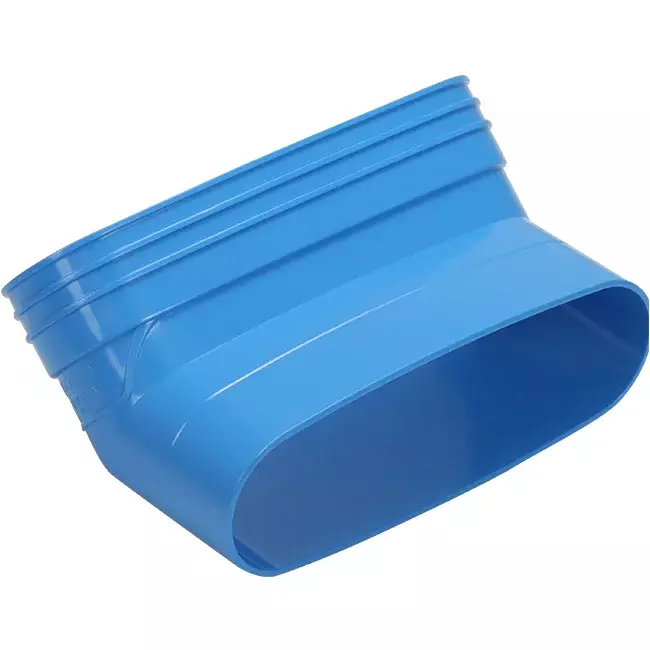 Wavin Ventiza Bøjning 45 grader PVC oval 195x80 mm vertikal M/S