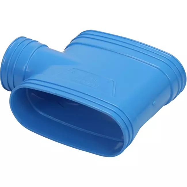Wavin Ventiza T-stykke PVC oval 195x80 mm M/M/M