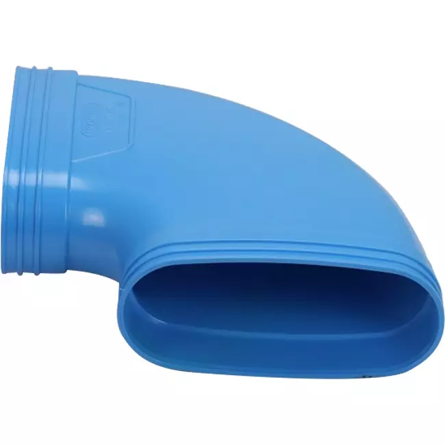Wavin Ventiza Bøjning 90 grader PVC oval 195x80 mm horisontal M/M