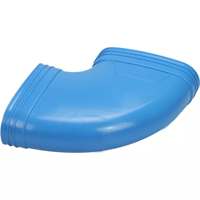 Wavin Ventiza Bøjning 90 grader PVC oval 195x80 mm horisontal M/M