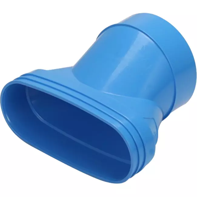 Wavin Ventiza Overgang PVC oval 195x80 mm til 125 mm eksentrisk M/S