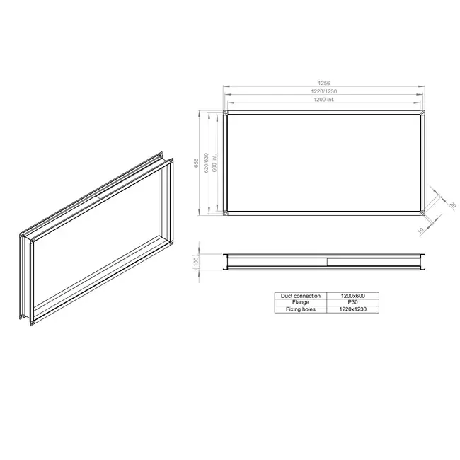 Fleksibelt stik 1200 x 600 - VS 12060