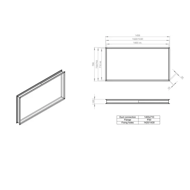 Fleksibelt stik 1400 x 700 - VS 14071