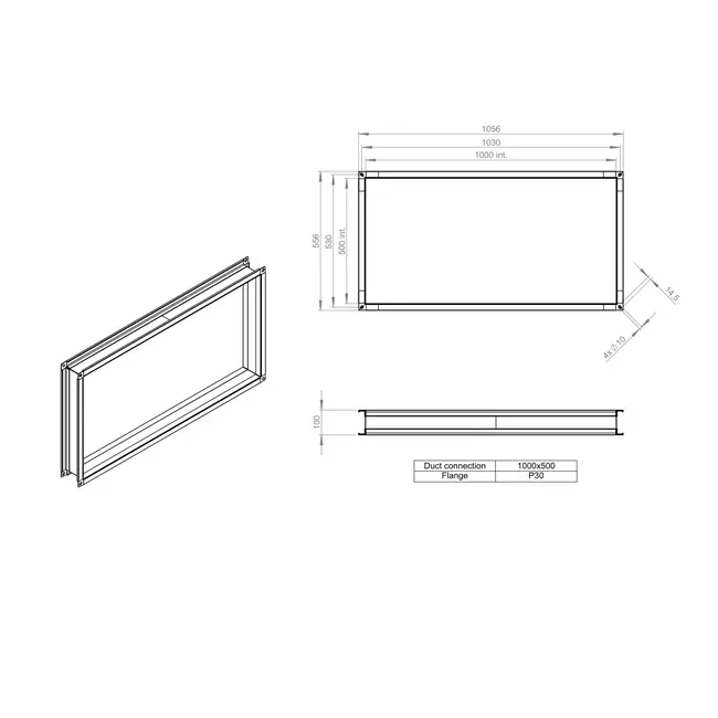 Fleksibelt stik 1000 x 500 - VS 10050