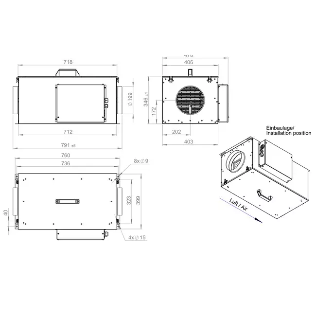 Forsyningsenhed med elektrisk opvarmning - FFH 200 EC EOJR 01