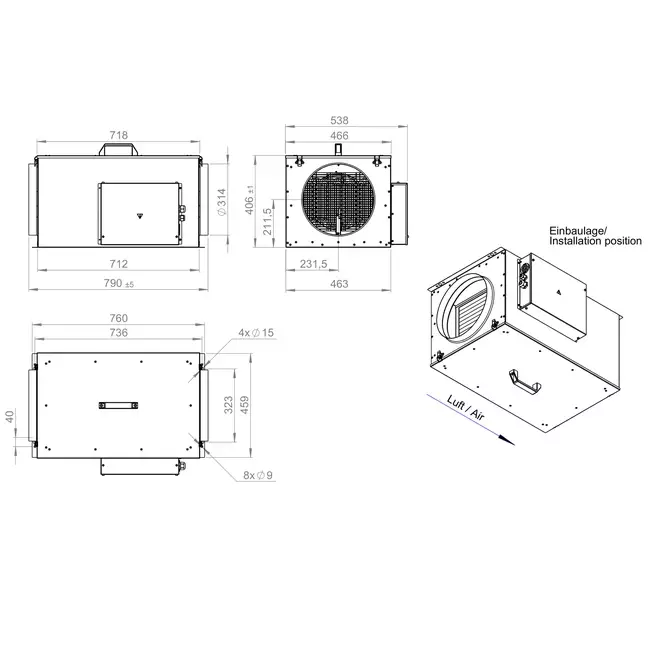 Forsyningsenhed med elektrisk opvarmning - FFH 315 EC EOJR 01