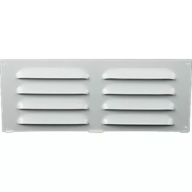 Ventilationsrist i metal, rektangulært 260x105 hvid - MR26105