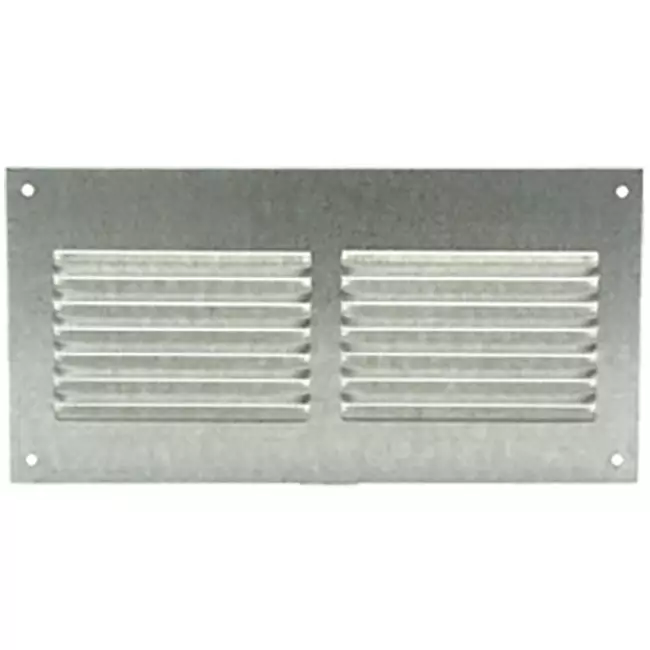 Ventilationsrist i metal, rektangulært 200x100 zink - MR2010ZN