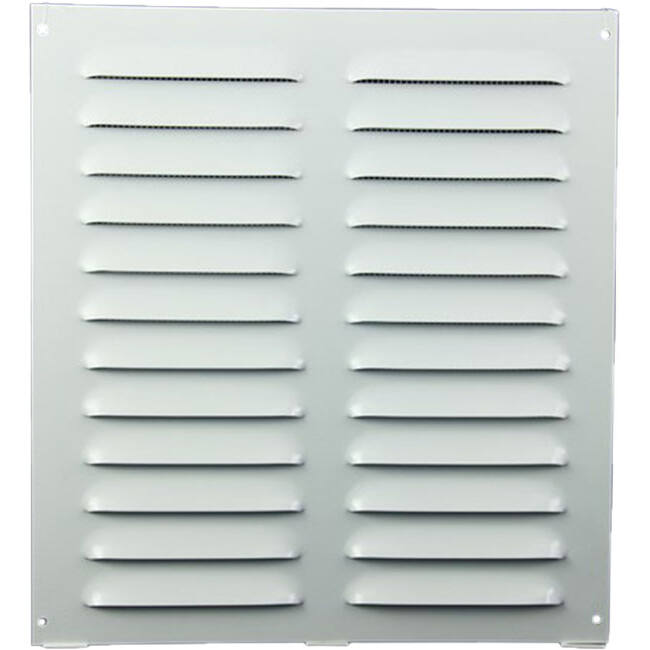 Ventilationsrist i metal, rektangulært 260x280 hvid - MR2628