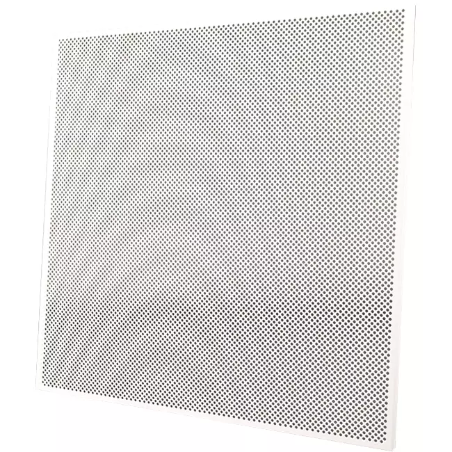 Perforeret loftsplade 600 x 600 mm til indlægning i systemlofter - RAL9010