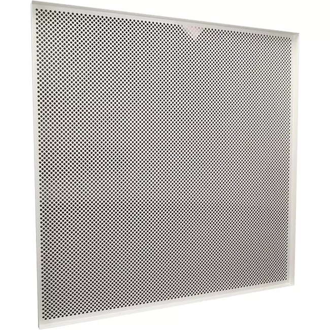 Perforeret loftsplade 600 x 600 mm til indlægning i systemlofter - RAL9010