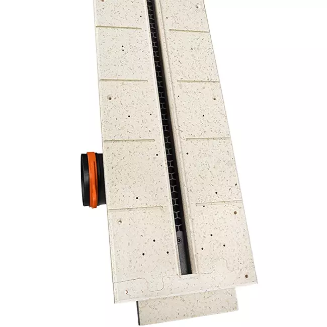 Ergovent rammeløs spaltediffusor 1050 mm med tilslutningsdiameter 90 mm - modulær - 1 spalte