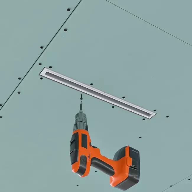 Ergovent rammeløst gitter 500 mm med tilslutningsdiameter 75 mm - standard