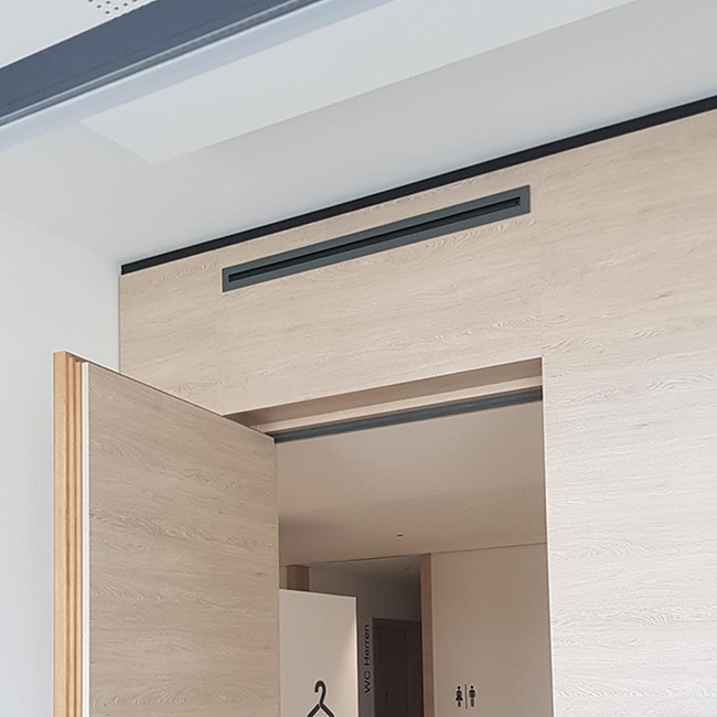 Linjediffusor i aluminium med 1 justerbar mønsterplade - 500 mm - RAL 9016