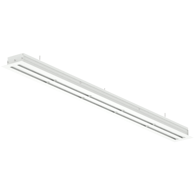 Linjediffusor i aluminium med 1 justerbar mønsterplade - 500 mm - RAL 9016