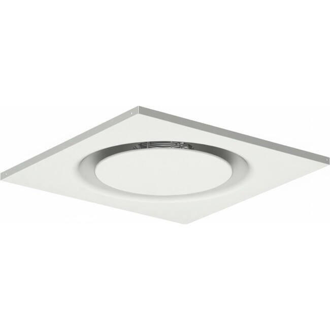 Loftsdiffusor stål rund luftudgang til indblæsning og udsugning 595x595 mm - 160 mm - RAL 9010