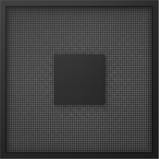 Perforeret loftsdiffusor til indblæsning og udsugning 595x595 mm - 160 mm - RAL 9005